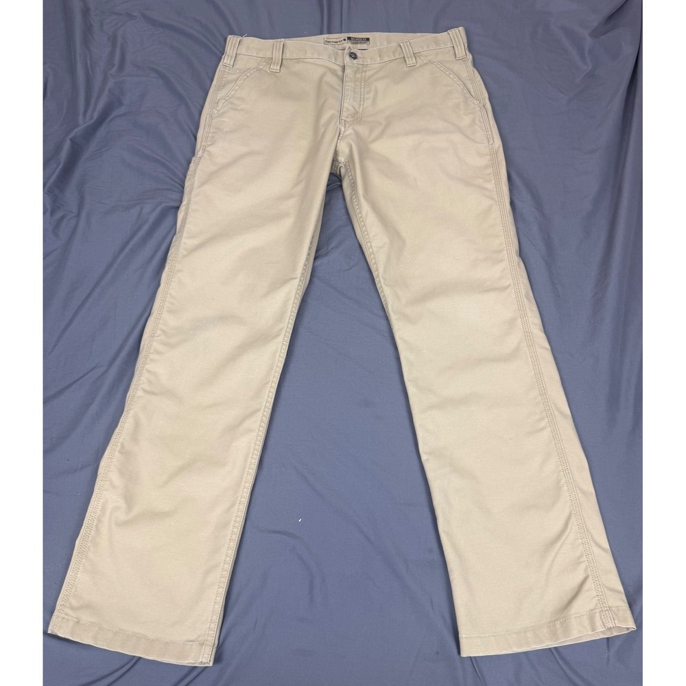 Carhartt Rugged Professional Rugged Flex Relaxed Fit Canvas Work Pants Tan 34x31